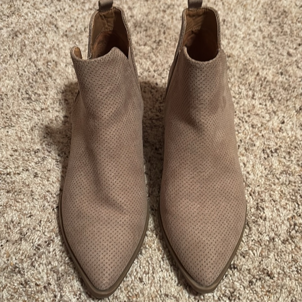 Ankle Boot Suede look Light Tan 7.5